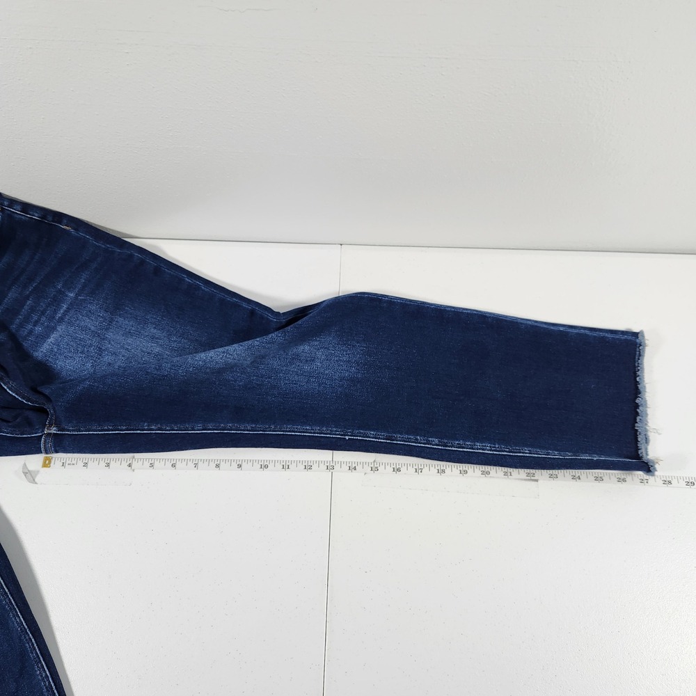 Vervet Blue High Rise Straight Leg Raw Hem Jeans Dark Wash Size 32 T5354‎ - Picture 4 of 9